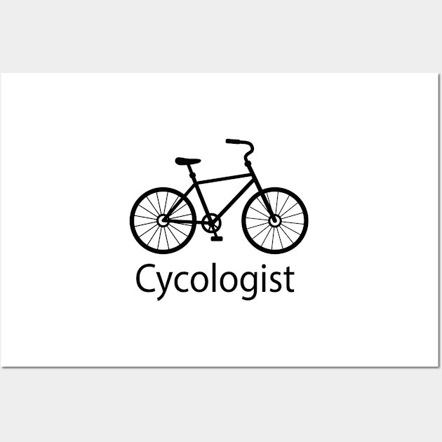 Cycologist, Biking Gift For Men, Biking Gift For Women, Funny Bike Lover Gift, Funny Cycling , Cycle Psychology Wall Art by Islanr